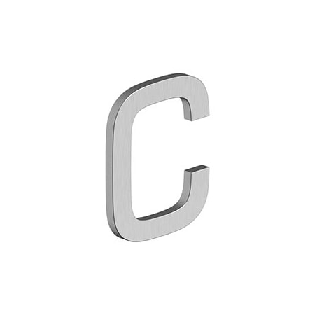 Deltana 4 LETTER C, E SERIES W/ RISERS, STAINLESS STEEL in Brushed Stainless RNE-CU32D
